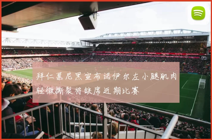 拜仁慕尼黑宣布诺伊尔左小腿肌肉轻微撕裂将缺席近期比赛